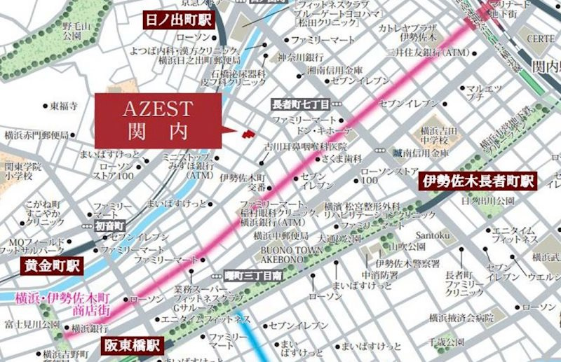 AZEST関内の地図