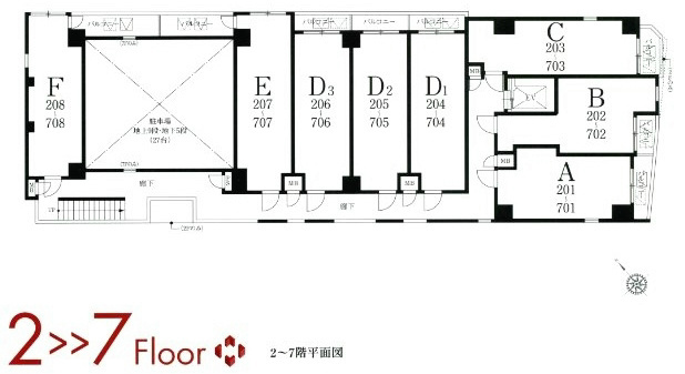 ガラ・シティ横浜西口の区画図