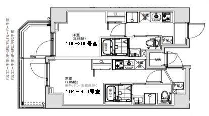 S-RESIDENCE横濱阪東橋の間取り