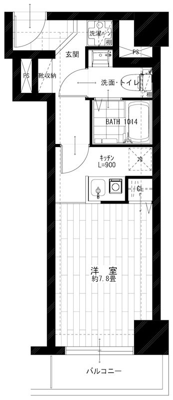 ライオンズマンション伊勢佐木長者町第二の間取り