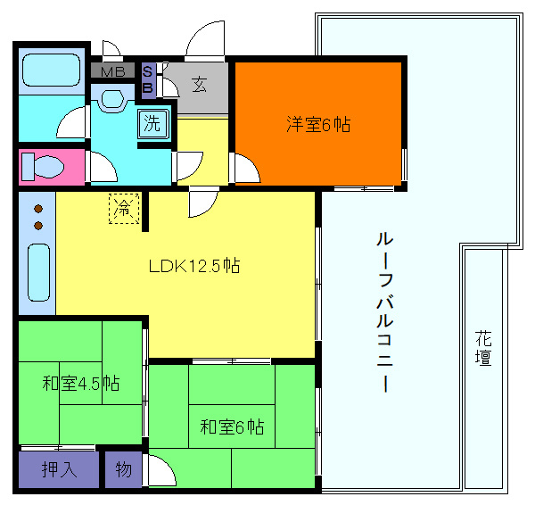 サンヴィラ六甲１号館の間取り