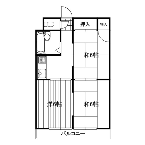 【間取り】 | 相武台アイランドハイツ | 【オーナーチェンジ物件】1993年11月築、40.28㎡の3Kタイプ。