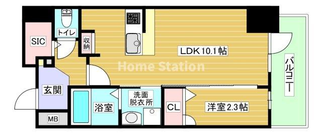 【間取り】 | JMFレジデンス海老江