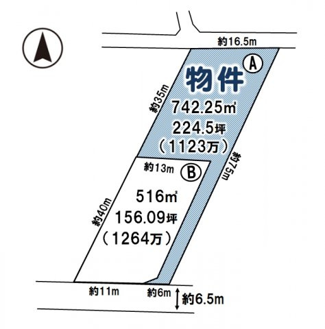 古河市諸川　全2区画の区画図|区割り図