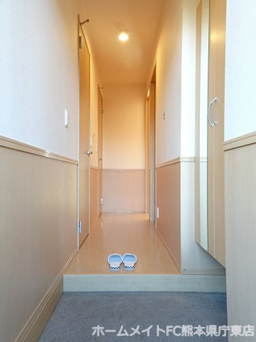 熊本市中央区国府１丁目のアパートの玄関