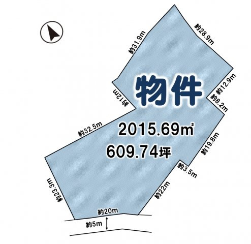 古河市諸川の土地図|区画図