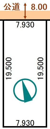 【土地図】 | ◎収益物件◎北都1丁目2-29月極駐車場