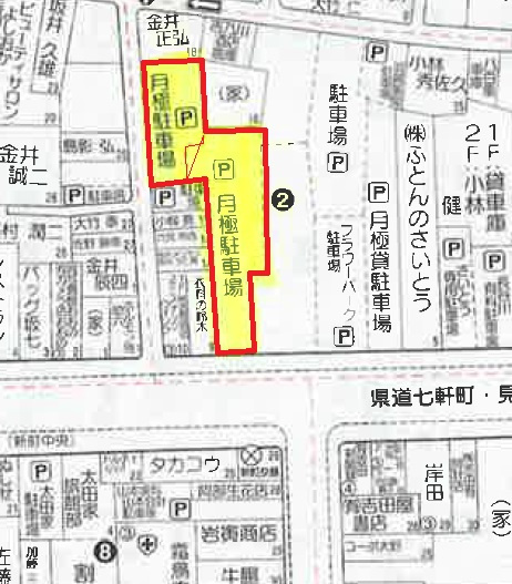 マルキンパーキングの地図