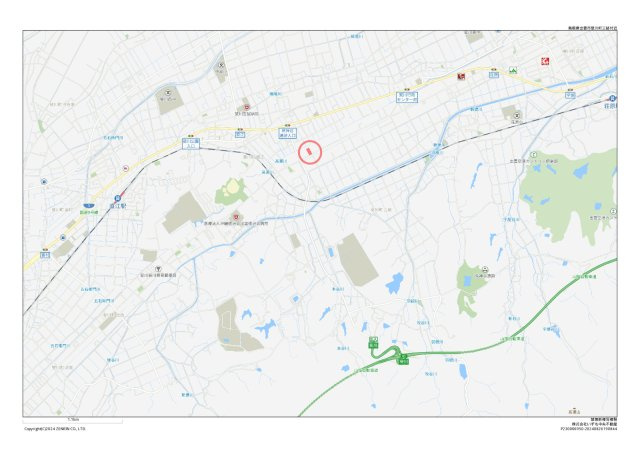 斐川町上庄原　土地　約576坪！　の地図