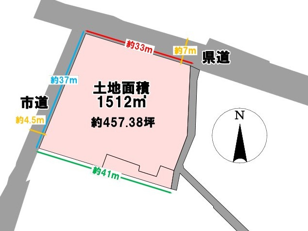 嘉麻市上臼井1124-2、他　土地の土地図|※土地図と現況が異なる場合には、現況を優先いたします。