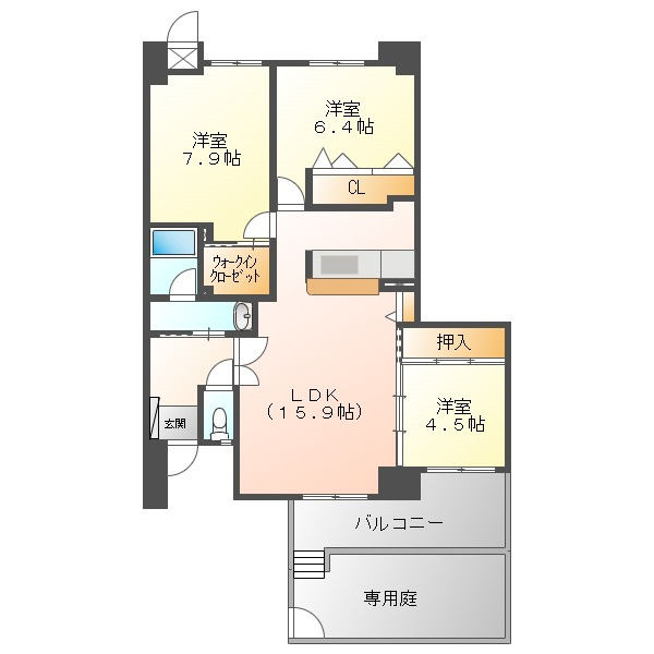 グランマスト伊島の間取り