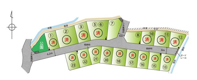 ライフフィールド山崎北NTⅢの区画図