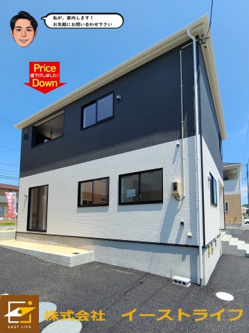 【新築戸建】さらに値下げ！平豊間第8※子育て支援対象※の外観|6号棟さらに値下げしました！（7月撮影）いつでもご案内いたします！（担当：梶田　Tel：080-9052-9009）
