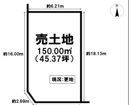 箕面市桜ケ丘４丁目　土地の土地図