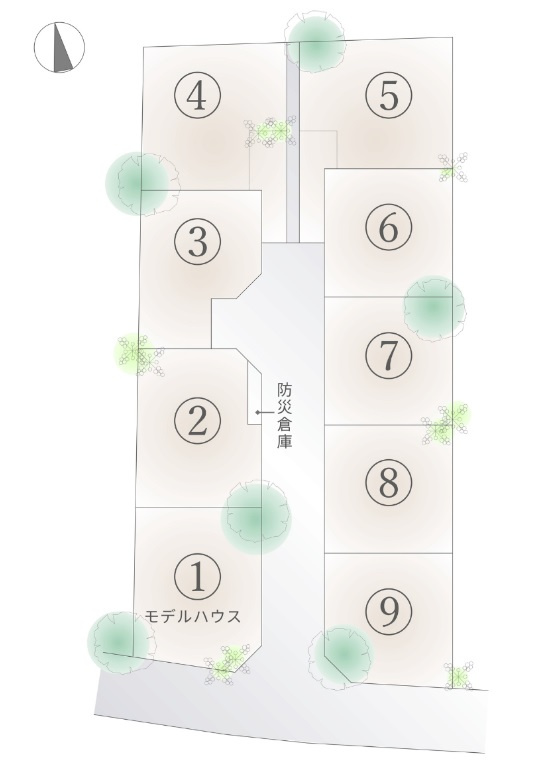 南国市大そね甲　8号地　建築条件付き　売土地　（全9区画）