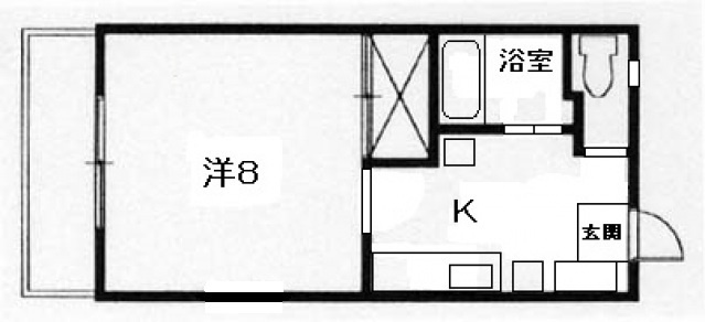米満ハイツⅠ号棟の間取り