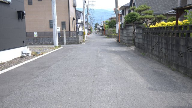 百軒巷エコタウンⅡの前面道路含む現地写真