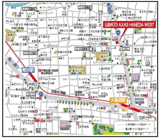 LUMEED AXAS羽田WEST(ルミードアクサスハネダウエストの地図