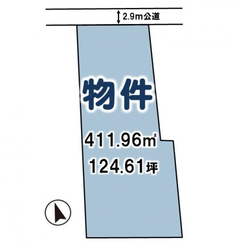 筑西市築地の土地図|区画図