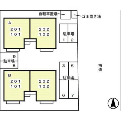 【区画図】 | リヴェール高沢 Ａ/Ｂ