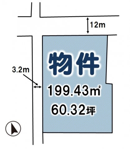 筑西市丙の土地図|区画図