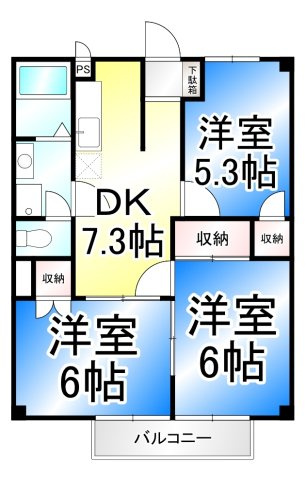 カーサ稲葉の間取り