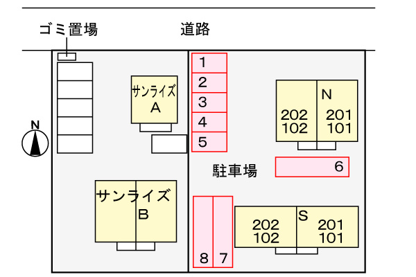 マリアージュＳの駐車場|駐車場