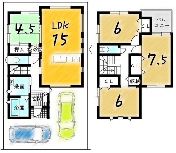 醍醐新開1号棟　新築戸建の外観