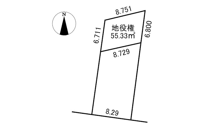 土地　西改田字米野の土地図