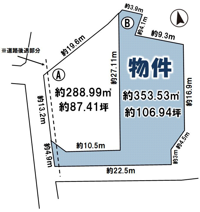 《分譲地》栃木市今泉町1丁目　全2区画の区画図|区割り図