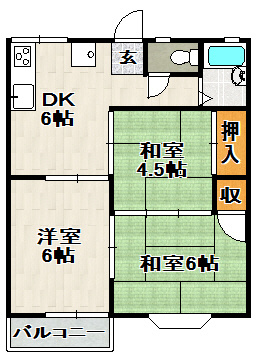 アーバンたわらⅡの間取り