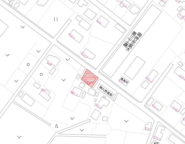 都城市安久町の売地の土地図
