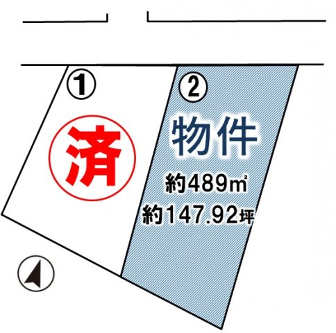 小山市三拝川岸の区画図