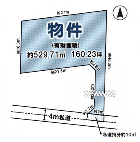 筑西市下平塚の土地図