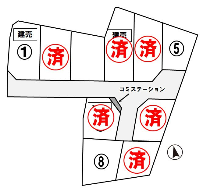 小山市神鳥谷　全9区画の区画図|区画図
