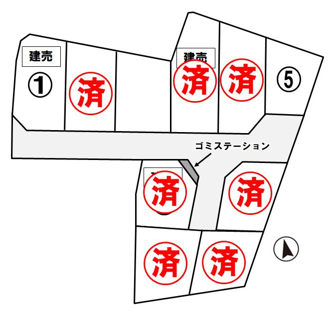 小山市神鳥谷　全9区画の区画図|区画図