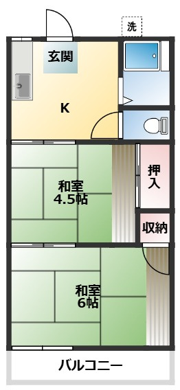 コーポスガの間取り