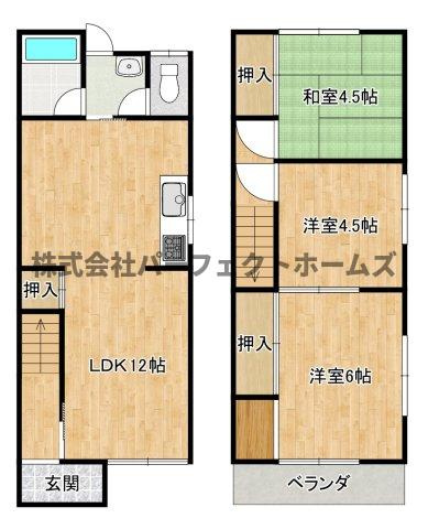 緑町戸建　賃貸の間取り