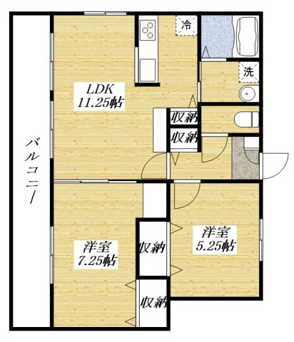 リベルタFussaの間取り