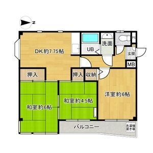 【間取り】 | コーポ松政