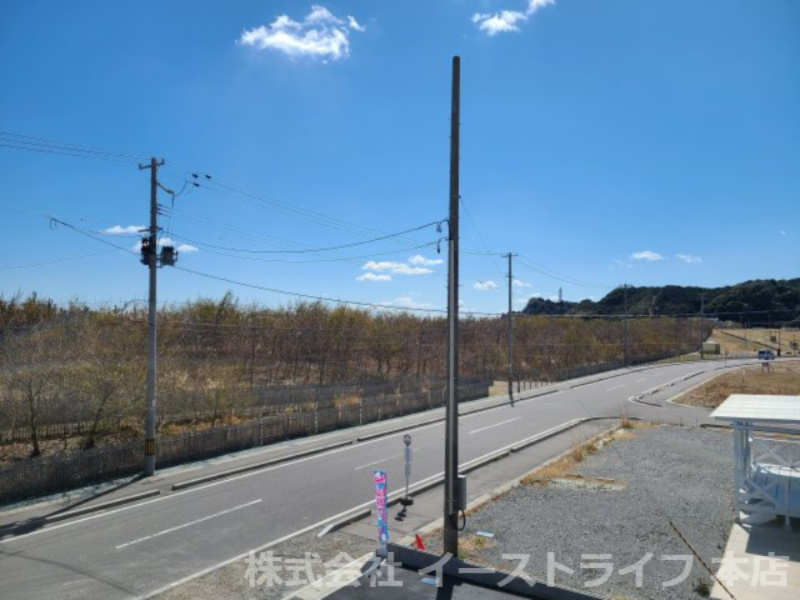 【新築戸建】値下げ物件【サマーキャンペーン実施中！】薄磯1丁目第1※子育て支援対象※の展望|8号棟写真　バルコニーからの眺望です。空が広く見えます。