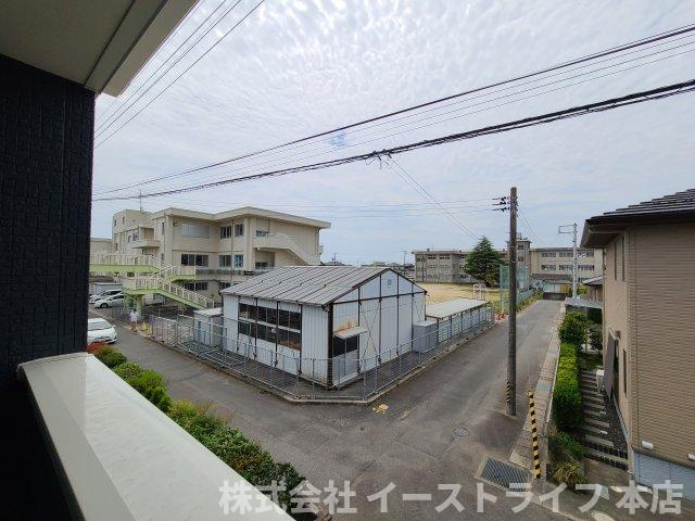 【新築戸建】値下げ！平泉崎第6※子育て支援対象※の展望|1号棟写真　インナーバルコニーからの眺望です