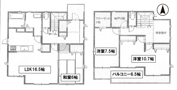 小山市粟宮1丁目の間取り|間取り図