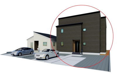 【外観パース】 | リーブルガーデン山口市大内矢田南８丁目（１号棟） | 完成予想図です。
