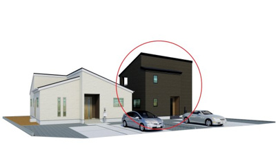 【外観パース】 | リーブルガーデン山口市大内矢田南８丁目（１号棟） | 完成予想図です。

