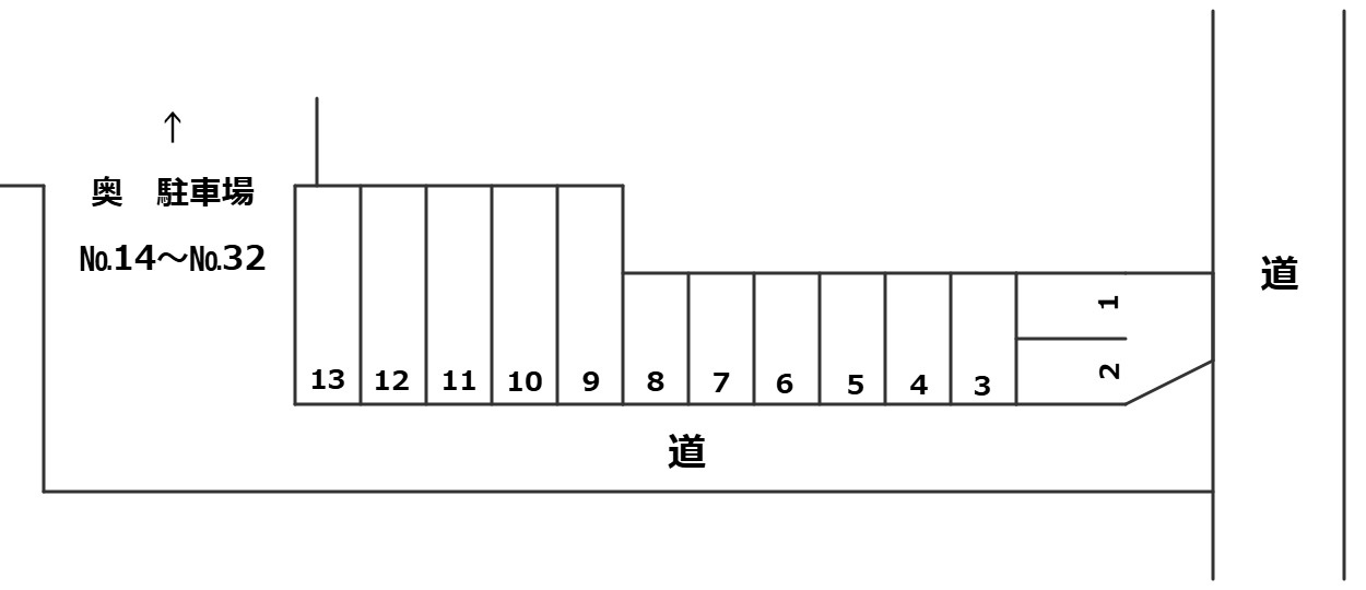 古川駐車場の区画図