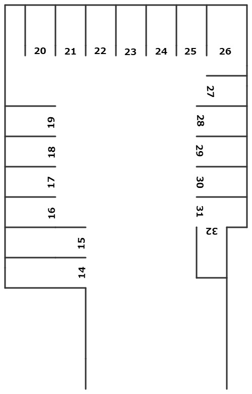 古川駐車場の区画図