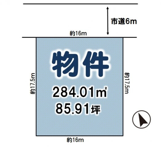 小山市犬塚3丁目の土地図|区画図