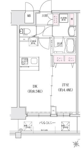 メインステージ大阪ノースマークの間取り