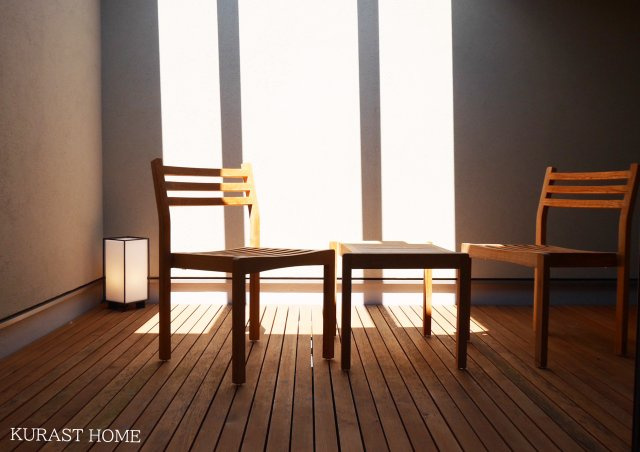 長岡京市神足垣外ケ内　モデルハウス仕様　未入居物件のバルコニー